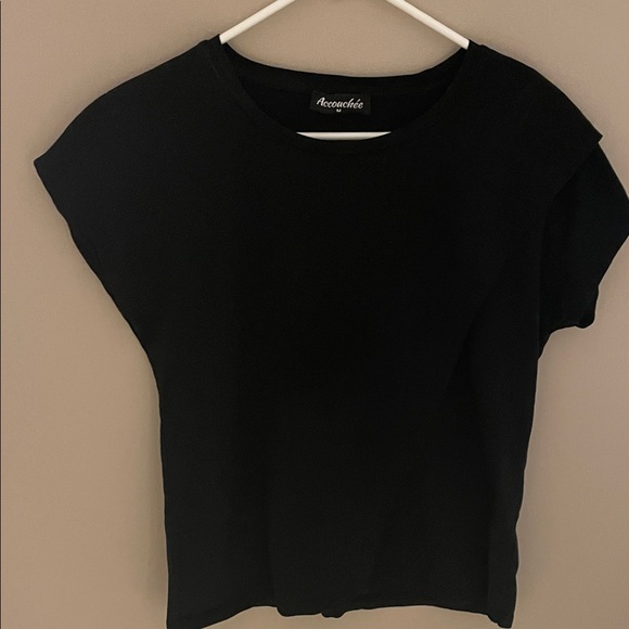 Accouchée Crossover Short Sleeve Cotton Maternity/Nursing Top - Picture 2 of 8